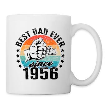 Bester Papa der Welt seit 1956 Vatertag Geburtstag - Tasse - Weiß - Rechts