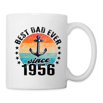 Best dad in the world since 1956 anchor - Mug - white - Right
