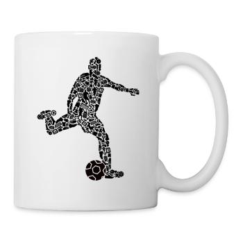 Fußballer Symbole Fußballspieler Jungen Fußball - Tasse - Weiß - Rechts