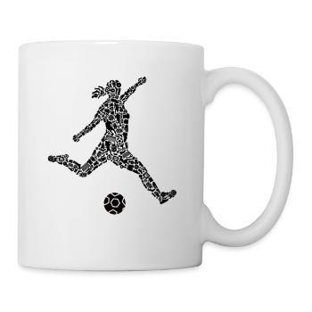 Fußballspielerin Symbole Fußball Fußballerin - Tasse - Weiß - Rechts