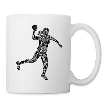 Handballspielerin Symbole Mädchen Handball - Tasse - Weiß - Rechts