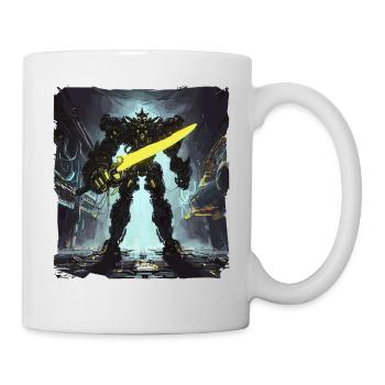 Futuristic Cyberpunk Mech Warrior Sci Fi Robot - Mug - white - Right
