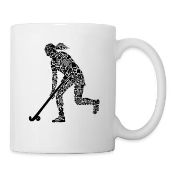 Feldhockey Symbole Hockey Frauen Hockeyspielerin - Tasse - Weiß - Rechts