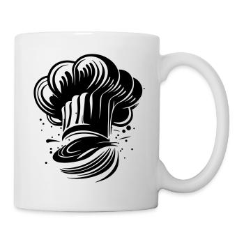 Chapeau de chef Symbole du chef - Mug blanc - blanc - Droite