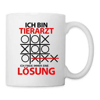 Dankeschön Danke sagen an Tierarzt Tierarztpraxis - Tasse - Weiß - Rechts