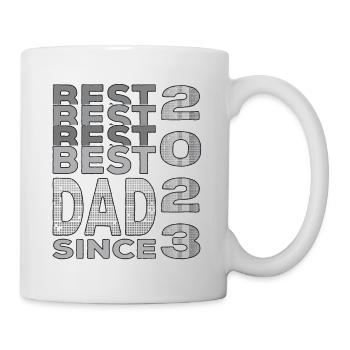 Bester Papa der Welt seit 2023 Vatertag Geburtstag - Tasse - Weiß - Rechts