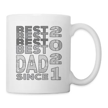 Meilleur papa du monde depuis l’anniversaire de la fête des pères 2021 - Mug blanc - blanc - Droite