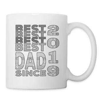 Bester Papa der Welt seit 2019 Vatertag Geburtstag - Tasse - Weiß - Rechts
