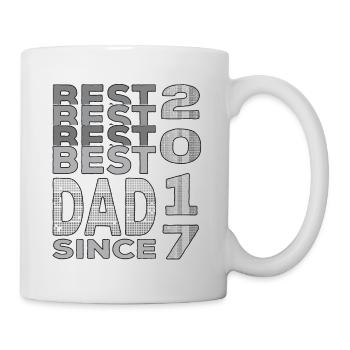 Best dad in the world since 2017 Father's Day birthday - Mug - white - Right