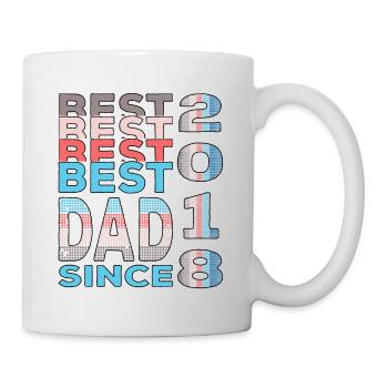 Bester Papa der Welt seit 2018 Vatertag Geburtstag - Tasse - Weiß - Rechts