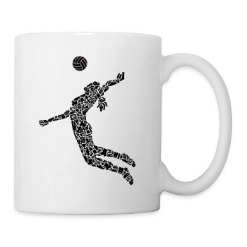 Volleyball Women Symbols Girls Volleyball Player - Mug - white - Right