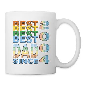 Bester Papa der Welt seit 2004 Vatertag Geburtstag - Tasse - Weiß - Rechts