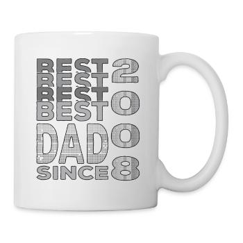 Bester Papa der Welt seit 2008 Vatertag Geburtstag - Tasse - Weiß - Rechts