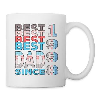 Bester Papa der Welt seit 1998 Vatertag - Tasse - Weiß - Rechts