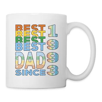 Meilleur papa du monde depuis 1993 Fête des Pères - Mug blanc - blanc - Droite