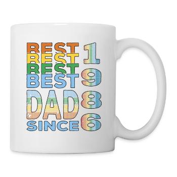Bester Papa der Welt seit 1986 Vatertag - Tasse - Weiß - Rechts