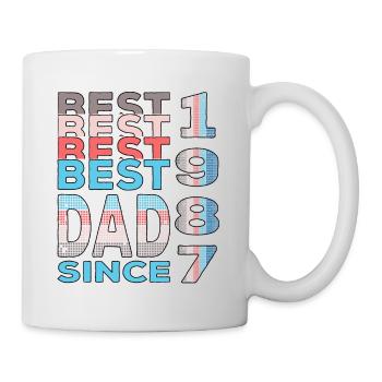 Bester Papa der Welt seit 1987 Vatertag - Tasse - Weiß - Rechts