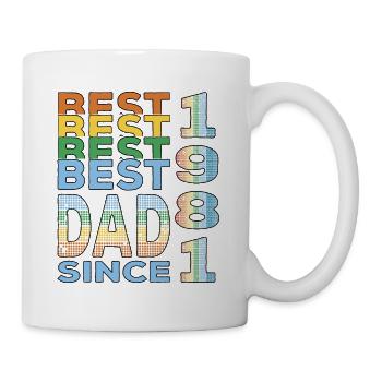 Bester Papa der Welt seit 1981 Vatertag - Tasse - Weiß - Rechts