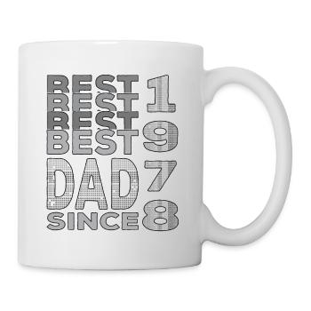 Bester Papa der Welt seit 1978 Vatertag Geburtstag - Tasse - Weiß - Rechts