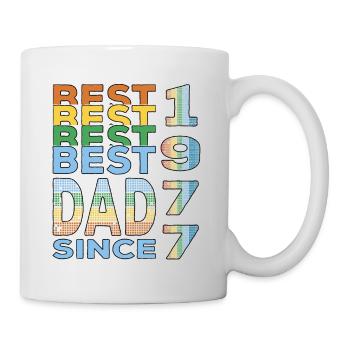 Bester Papa der Welt seit 1977 Vatertag Geburtstag - Tasse - Weiß - Rechts