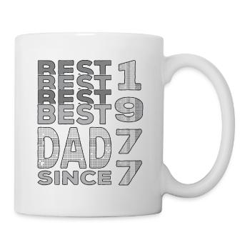 Bester Papa der Welt seit 1977 Vatertag Geburtstag - Tasse - Weiß - Rechts
