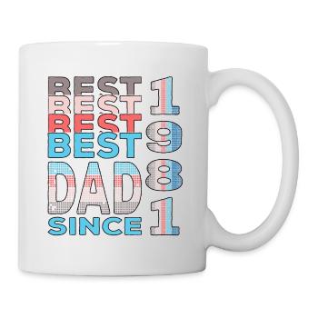 Bester Papa der Welt seit 1981 Vatertag - Tasse - Weiß - Rechts