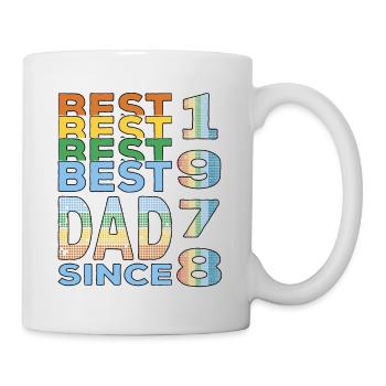 Bester Papa der Welt seit 1978 Vatertag Geburtstag - Tasse - Weiß - Rechts