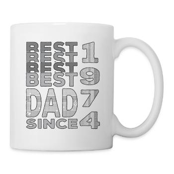Meilleur papa du monde depuis 1974 anniversaire de la fête des pères - Mug blanc - blanc - Droite