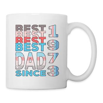 Meilleur papa du monde depuis 1973 anniversaire de la fête des pères - Mug blanc - blanc - Droite