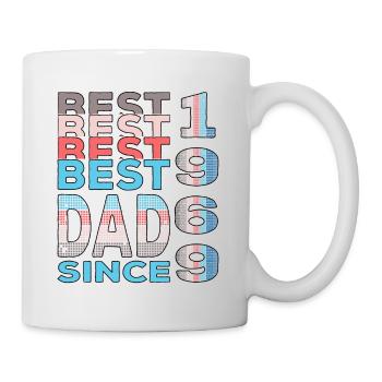Bester Papa der Welt seit 1969 Vatertag Geburtstag - Tasse - Weiß - Rechts
