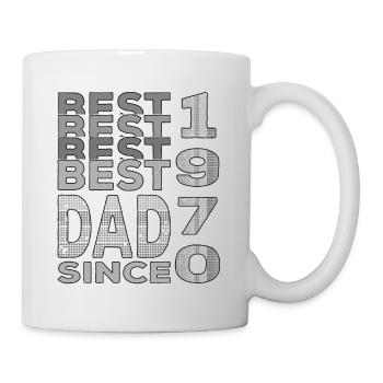 Meilleur papa du monde depuis 1970 anniversaire de la fête des pères - Mug blanc - blanc - Droite