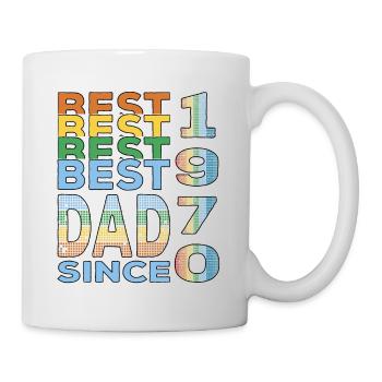 Meilleur papa du monde depuis 1970 anniversaire de la fête des pères - Mug blanc - blanc - Droite