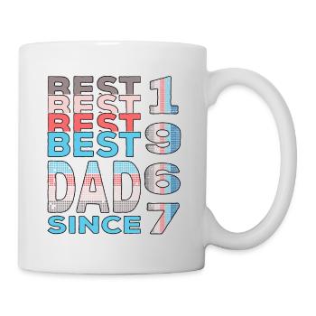 Bester Papa der Welt seit 1967 Vatertag - Tasse - Weiß - Rechts