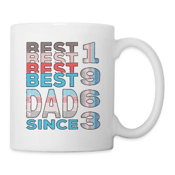 Bester Papa der Welt seit 1963 Vatertag - Tasse - Weiß - Rechts