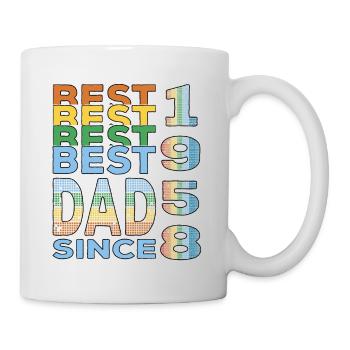 Bester Papa der Welt seit 1958 Vatertag Geburtstag - Tasse - Weiß - Rechts