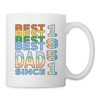 Bester Papa der Welt seit 1951 Vatertag - Tasse - Weiß - Rechts