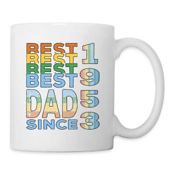 Bester Papa der Welt seit 1953 Vatertag - Tasse - Weiß - Rechts
