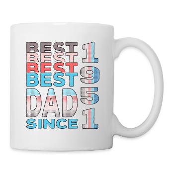 Best dad in the world since 1951 Father's Day - Mug - white - Right