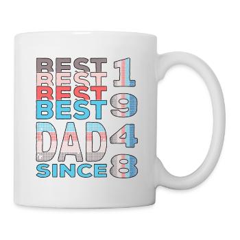 Best dad in the world since 1948 Father's Day - Mug - white - Right