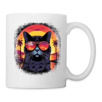 avogato anniversary present idea cats i love cats - Tasse - Weiß - Rechts