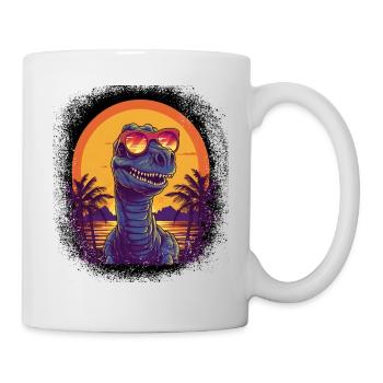 T-shirts de costume cool Noël drôle lapin t rex - Mug blanc - blanc - Droite
