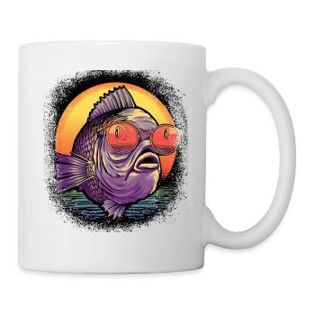 statement animation birthday bass fishing tshirts - Tasse - Weiß - Rechts