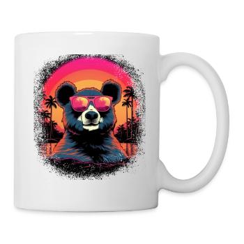geek panda bear ice bear birthday present idea - Tasse - Weiß - Rechts