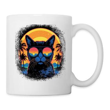 statement cats mammal cute pet cat guenon pet - Tasse - Weiß - Rechts
