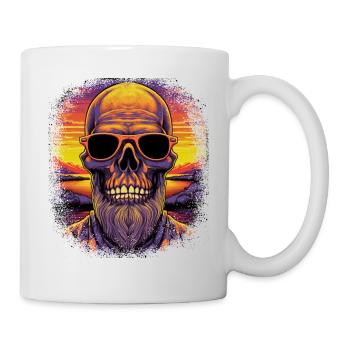 gift funny awesome respect the beard bearded men - Tasse - Weiß - Rechts