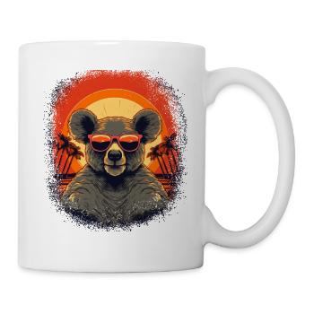 funny adorable christmas cute animals design - Tasse - Weiß - Rechts