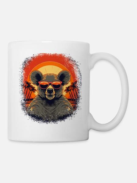 funny adorable christmas cute animals design - Tasse - Weiß