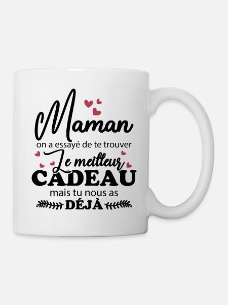 Maman on a essayé de te trouver le meilleur cadeau - Mug blanc - blanc