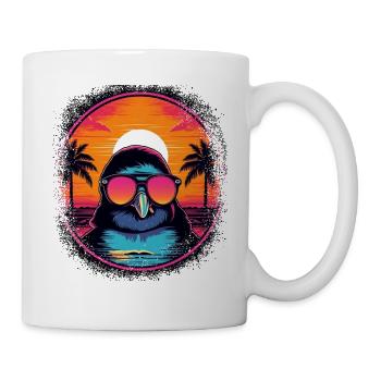 christmas bird dancing gift idea chinstrap penguin - Tasse - Weiß - Rechts