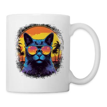 bow tie cat owner cool anti cat long sleeve shirts - Tasse - Weiß - Rechts